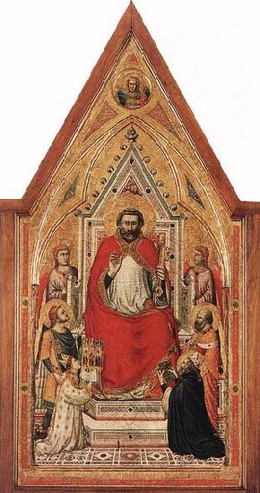 GIOTTO di Bondone The Stefaneschi Triptych: St Peter Enthroned oil painting picture